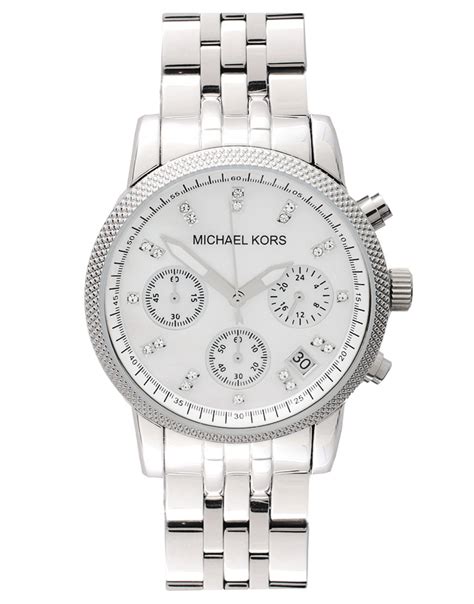 michael kors ritz glitz silver chronograph watch mk5020|Michael Kors Ritz mk 5020.